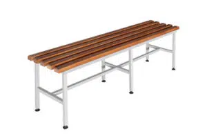 panchina sportiva in legno e alluminio