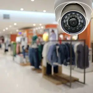 telecamera semovente in un centro commerciale